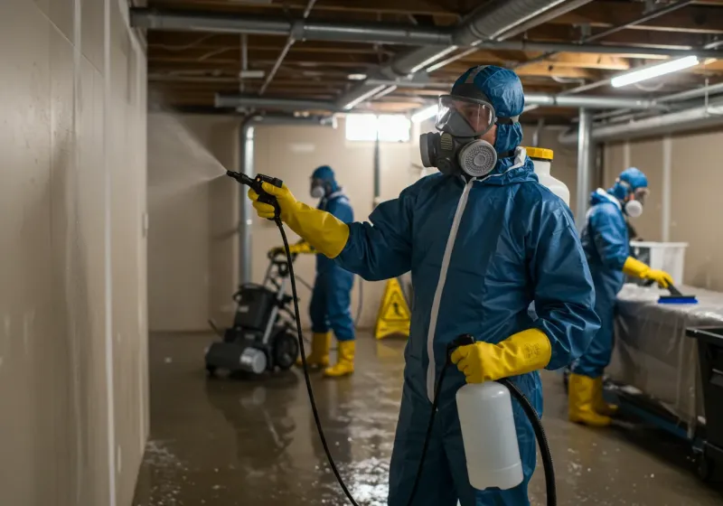 Basement Sanitization and Antimicrobial Treatment process in Menomonie, WI